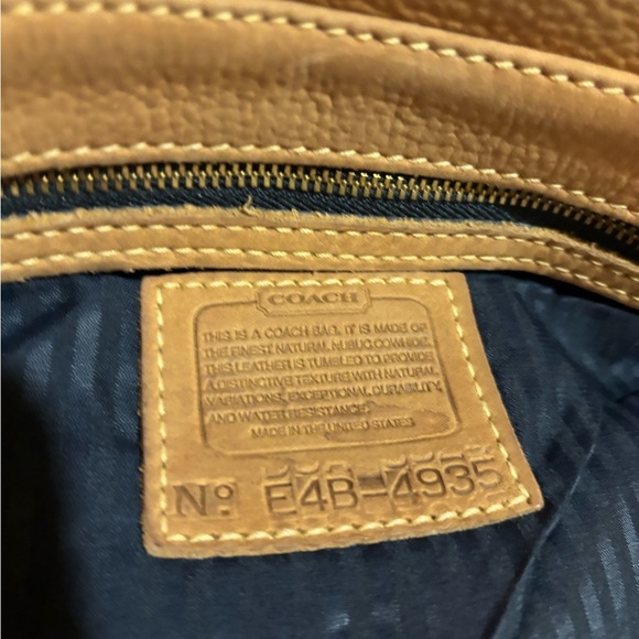 Coach Tan distressed  suede Leather Crossbody Bag - Picture 9 of 9